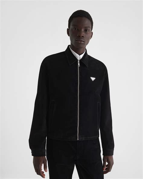 prada blouson jacket|Black Cotton Blouson Jacket .